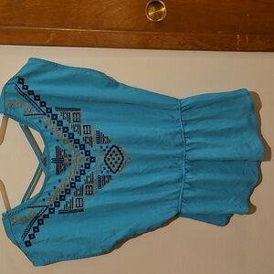 NWOT Maurices Embroidered Summer Cross Back Top